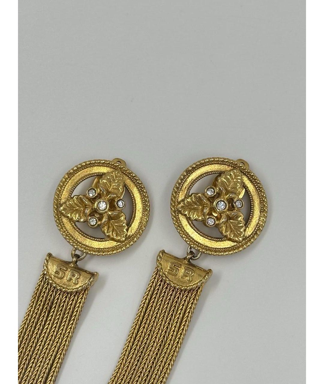 SONIA RYKIEL Золотые позолоченные клипсы, фото 3