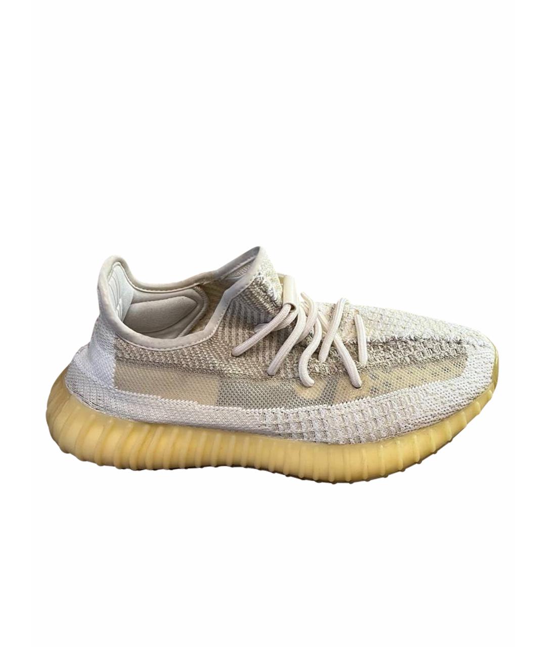 ADIDAS YEEZY Бежевые текстильные кроссовки, фото 1