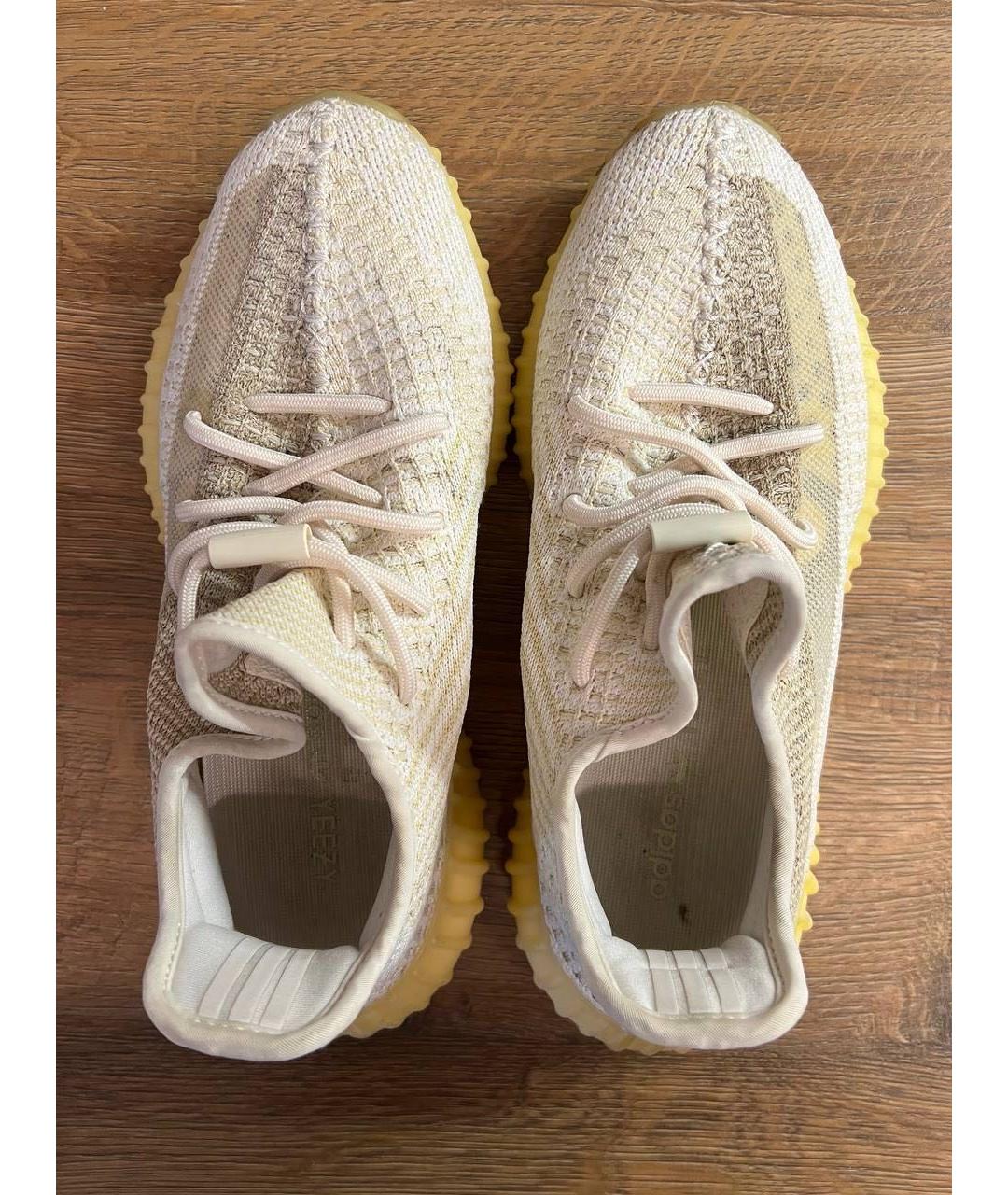 ADIDAS YEEZY Бежевые текстильные кроссовки, фото 3