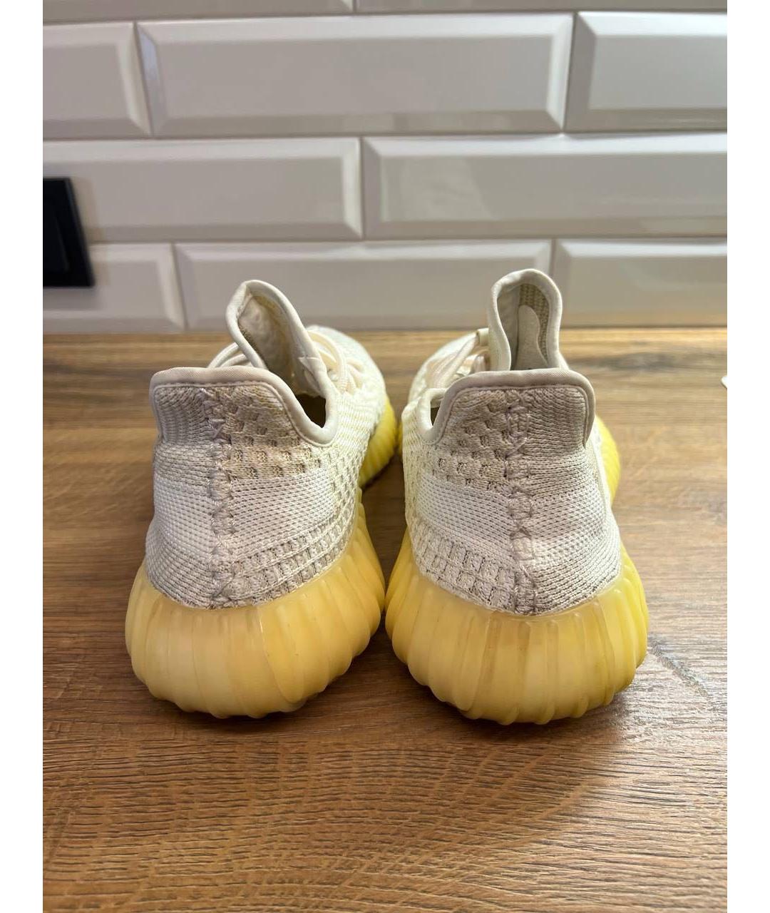 ADIDAS YEEZY Бежевые текстильные кроссовки, фото 4