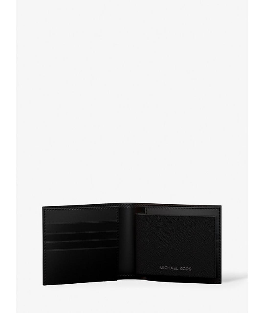 MICHAEL KORS Черный кожаный кошелек, фото 2