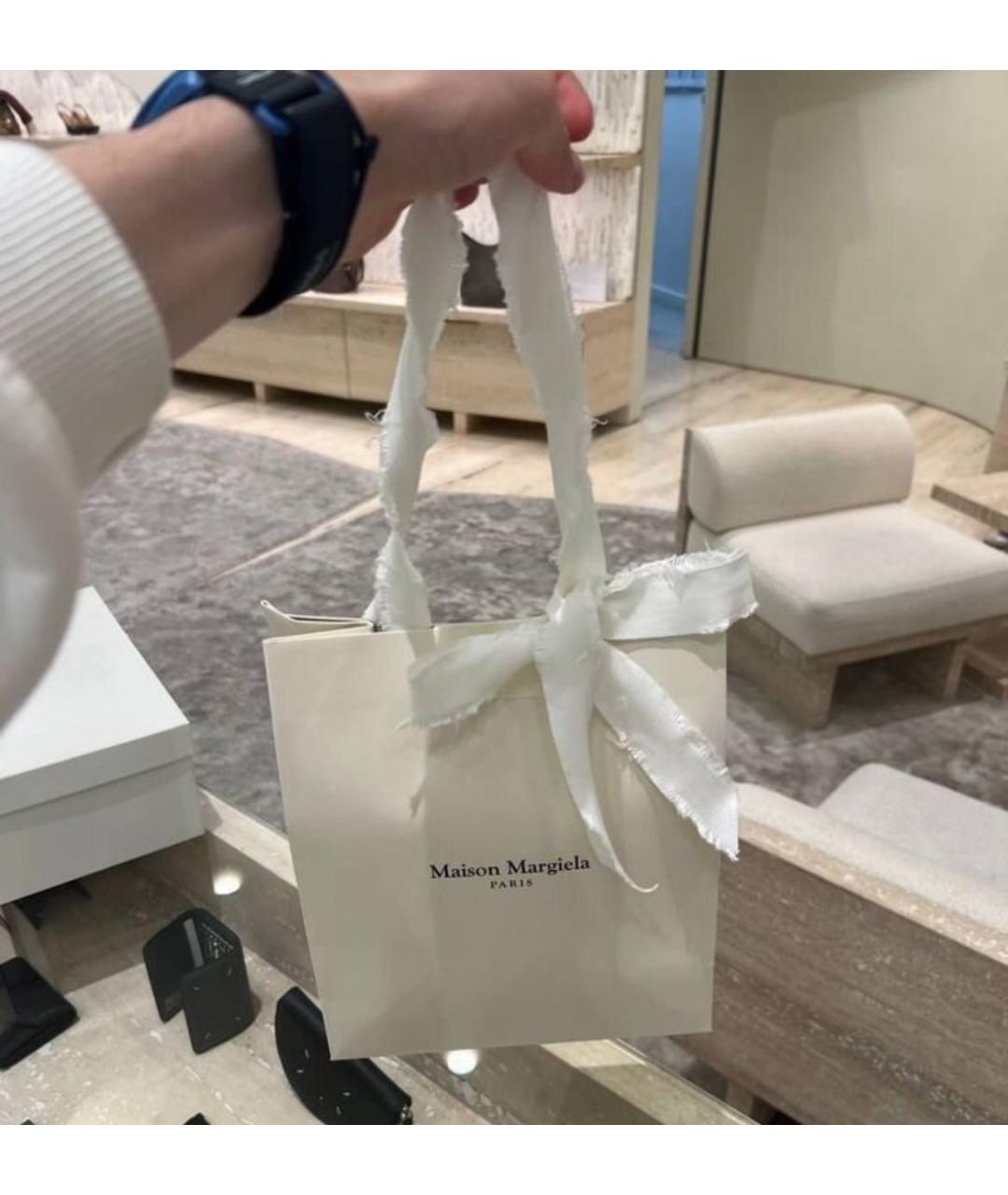 MAISON MARGIELA Черный кожаный кошелек, фото 6