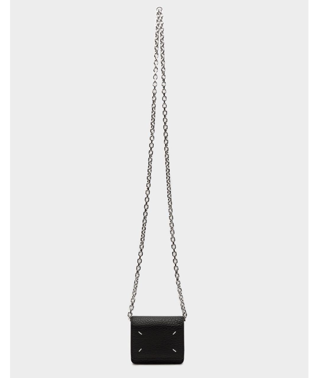 MAISON MARGIELA Черный кожаный кошелек, фото 2