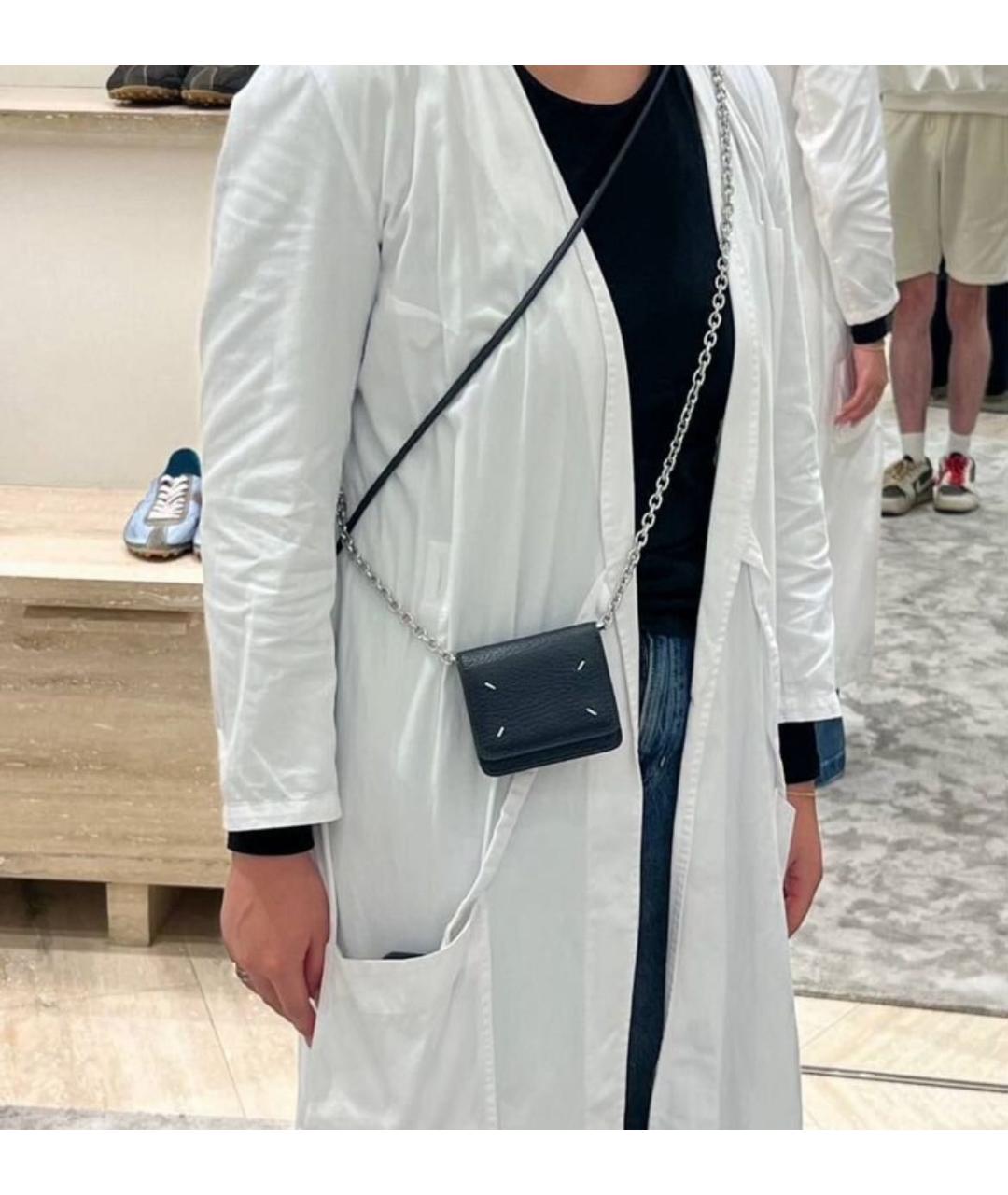 MAISON MARGIELA Черный кожаный кошелек, фото 5