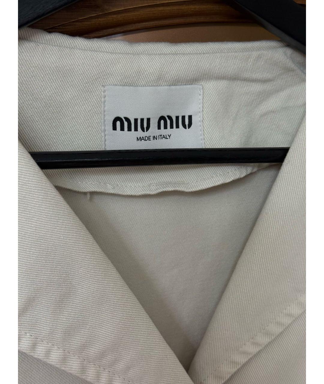 MIU MIU Бежевая деним рубашка, фото 3