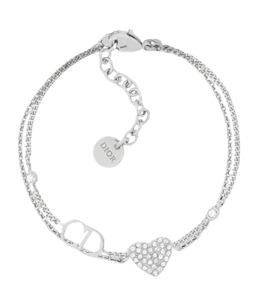 CHRISTIAN DIOR Серебрянный металлический браслет, фото 1