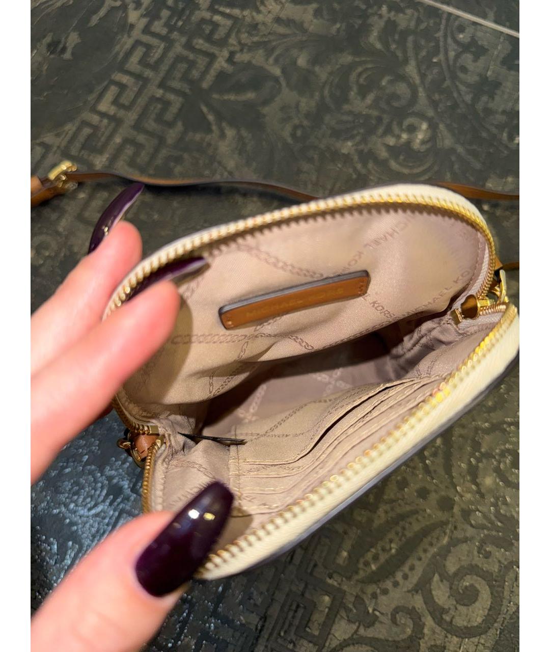 MICHAEL MICHAEL KORS Бежевая сумка через плечо, фото 4