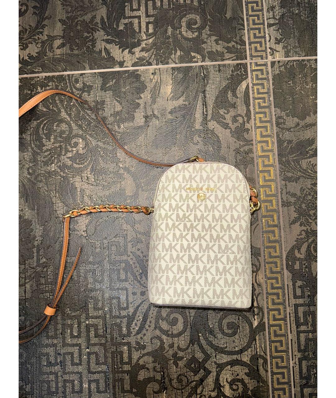 MICHAEL MICHAEL KORS Бежевая сумка через плечо, фото 7