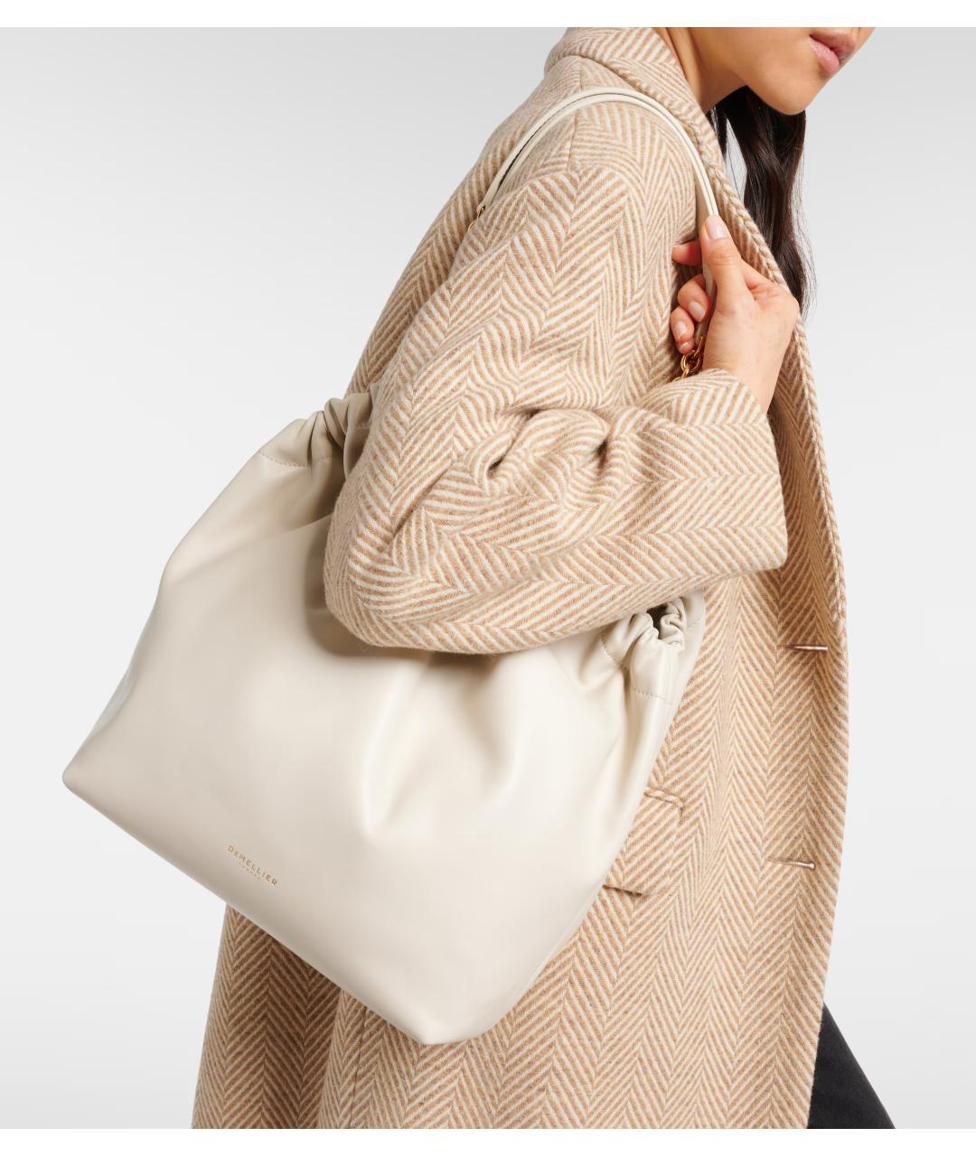 DEMELLIER Бежевая кожаная сумка через плечо, фото 3