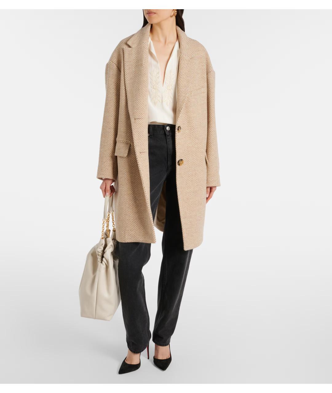 DEMELLIER Бежевая кожаная сумка через плечо, фото 4