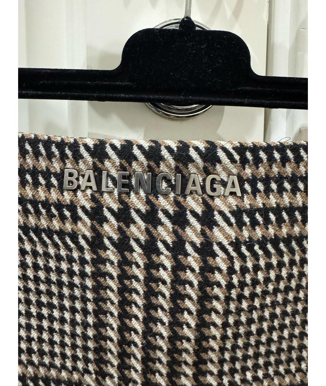BALENCIAGA Коричневая шерстяная юбка миди, фото 4