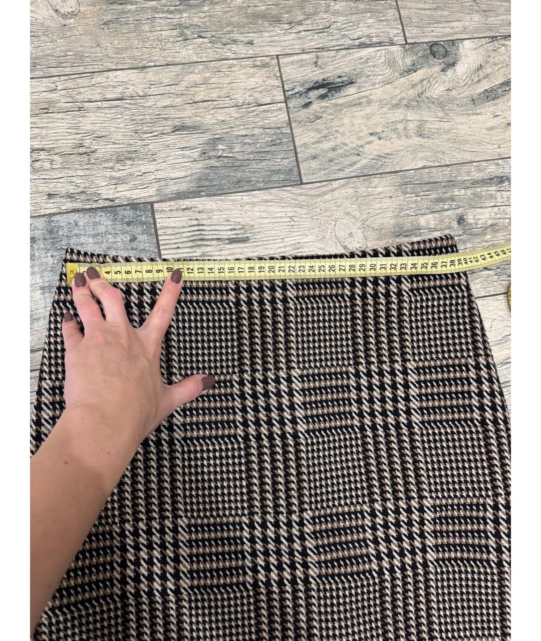 BALENCIAGA Коричневая шерстяная юбка миди, фото 7