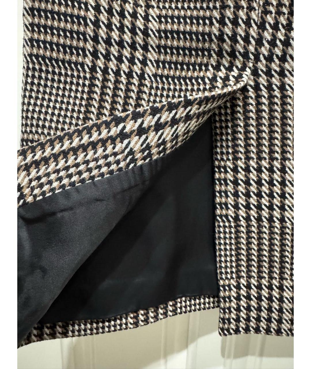 BALENCIAGA Коричневая шерстяная юбка миди, фото 3
