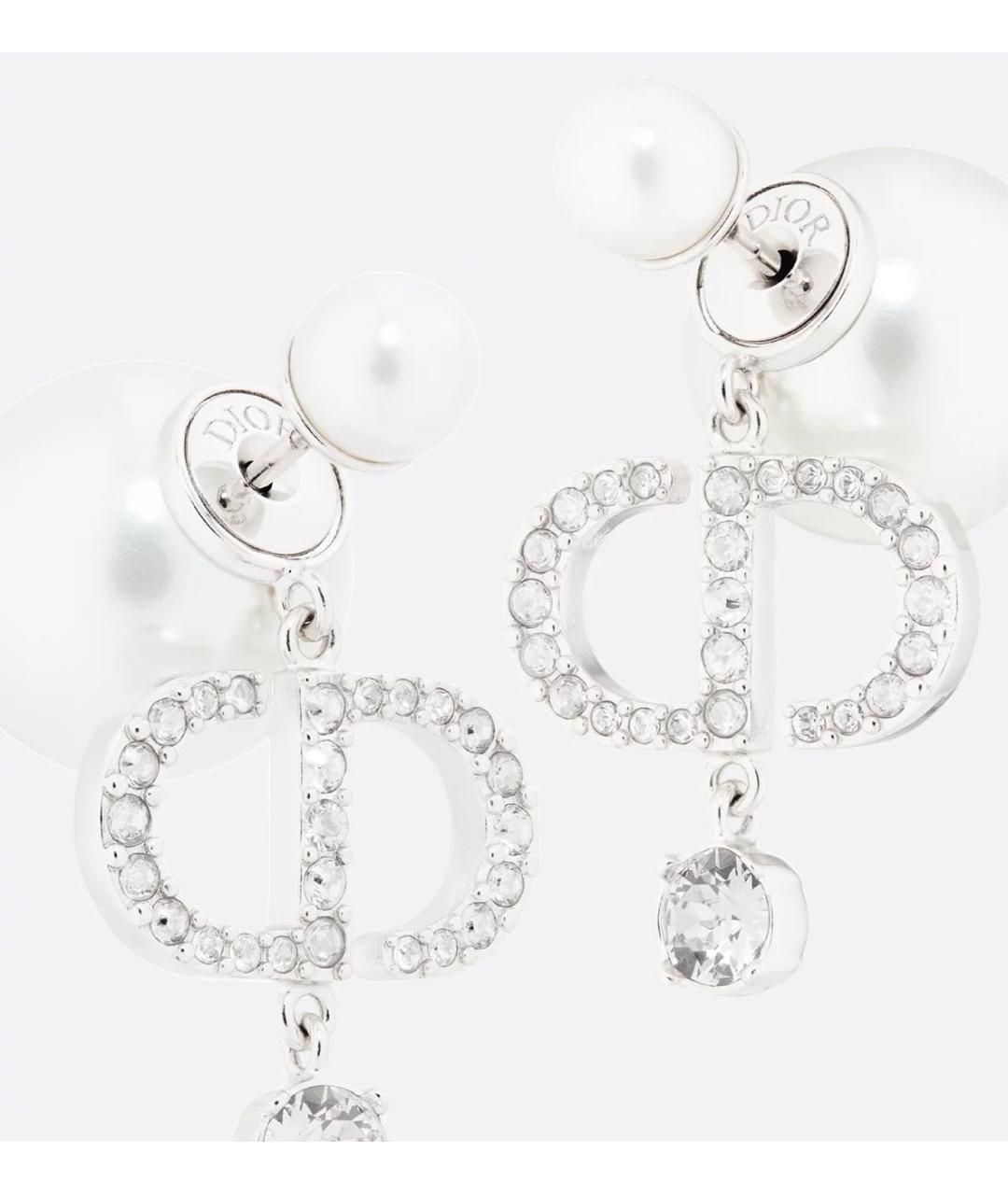 CHRISTIAN DIOR Серебряные металлические серьги, фото 5