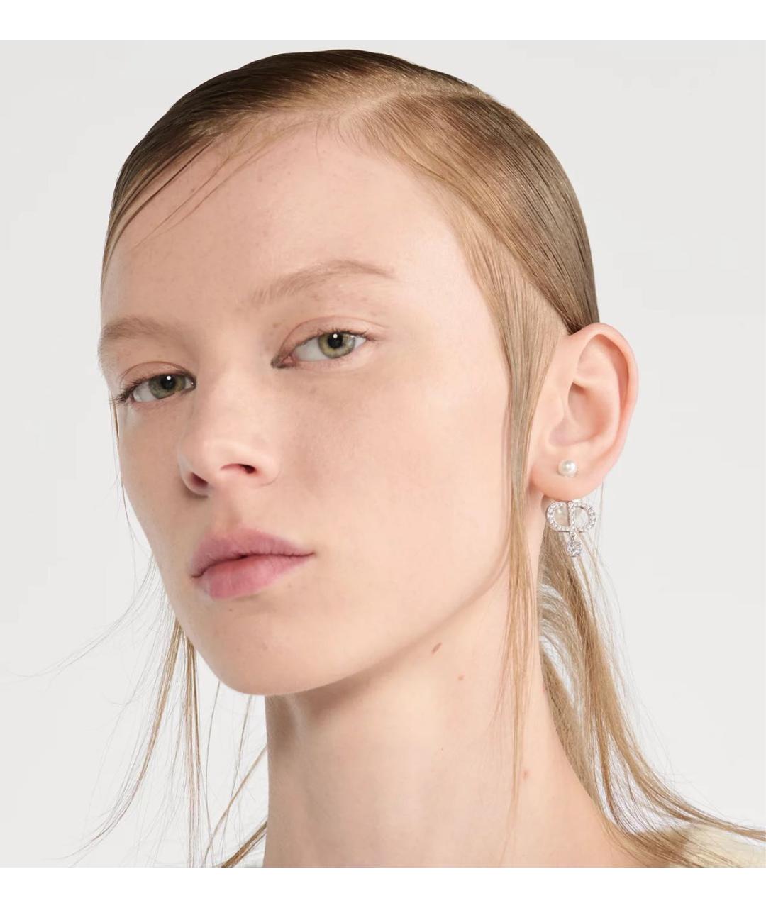 CHRISTIAN DIOR Серебряные металлические серьги, фото 2