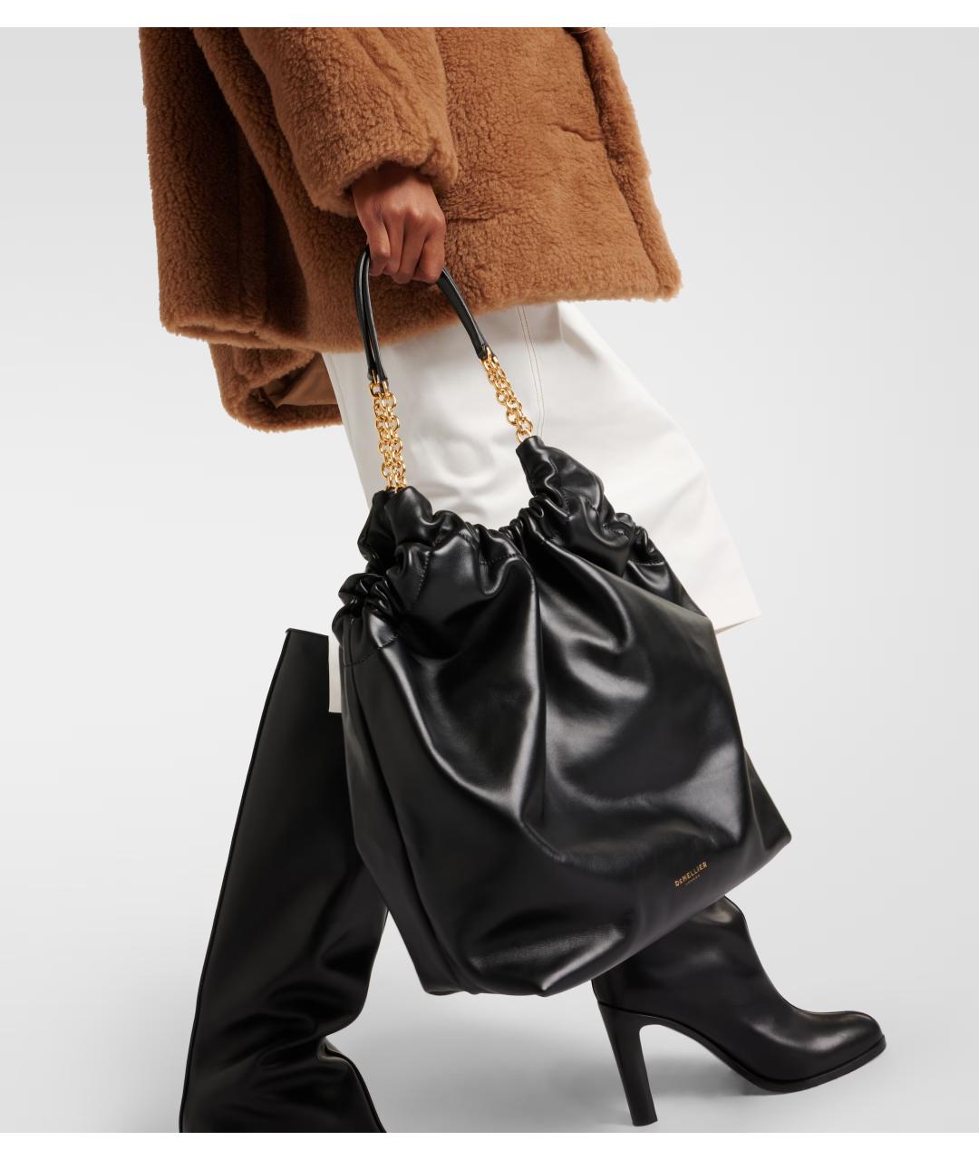 DEMELLIER Черная кожаная сумка через плечо, фото 4