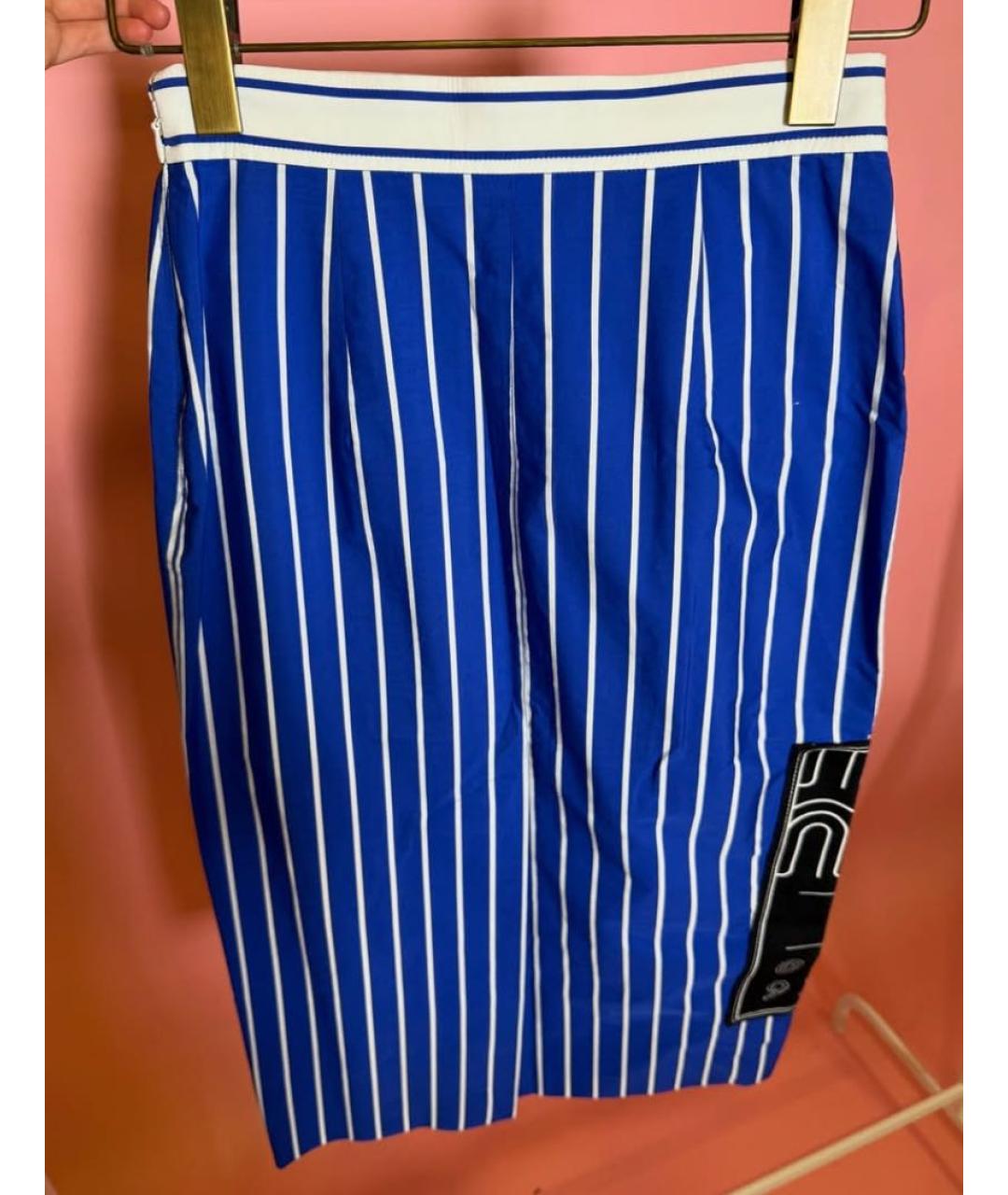 MIU MIU Синяя юбка миди, фото 3