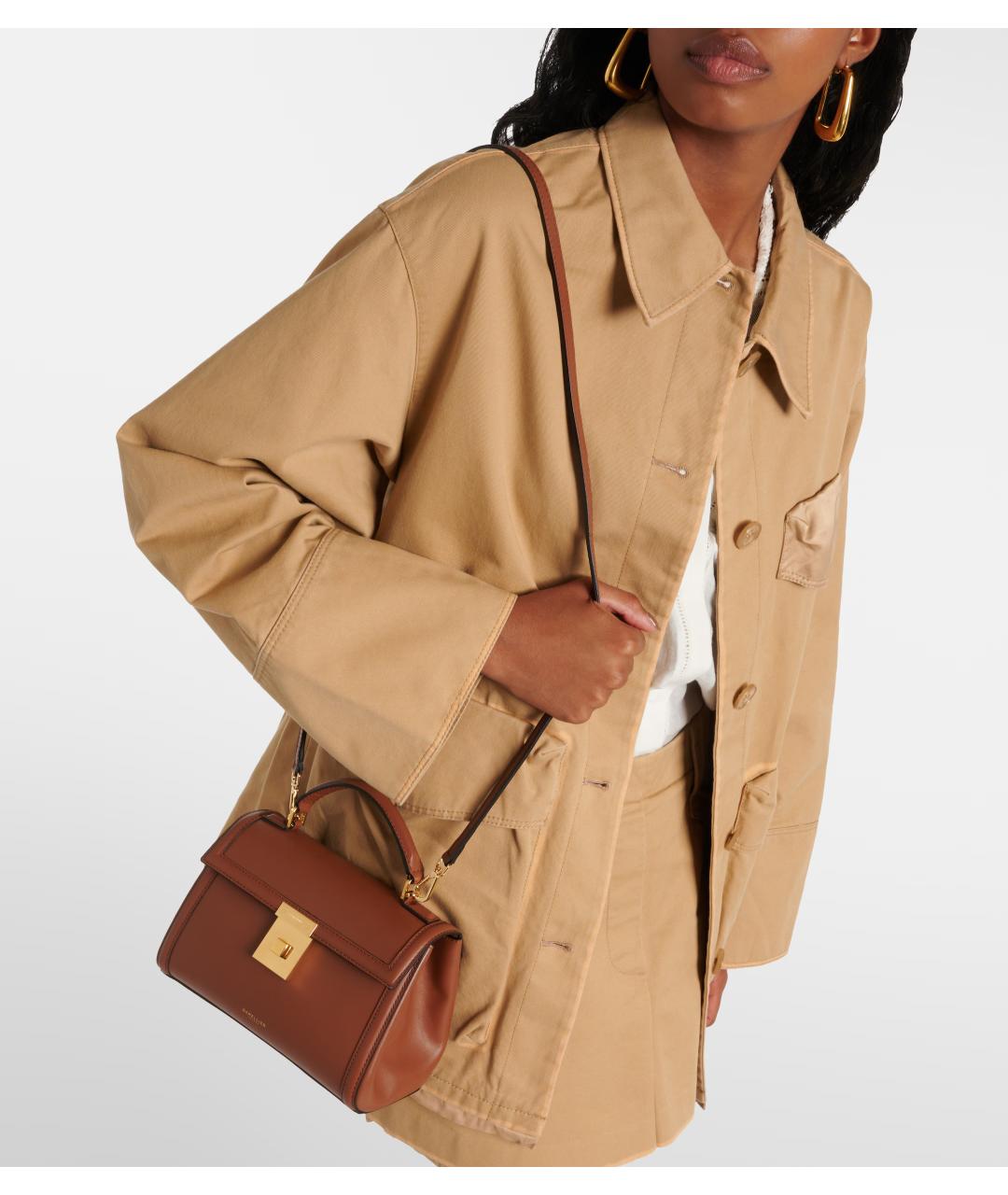 DEMELLIER Коричневая кожаная сумка через плечо, фото 3