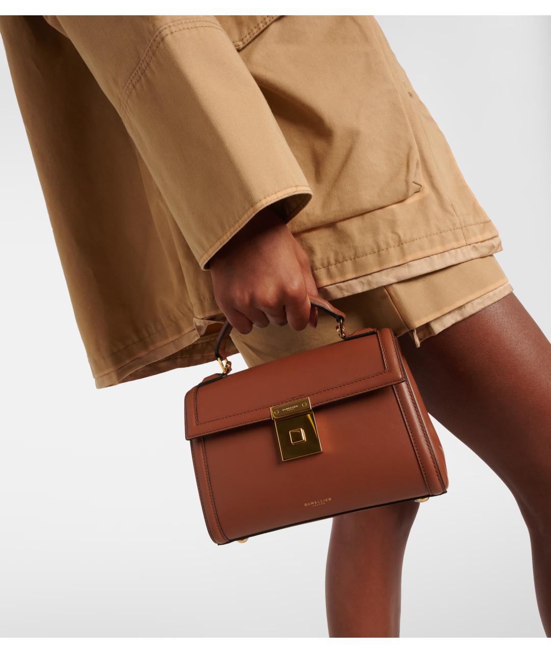 DEMELLIER Коричневая кожаная сумка через плечо, фото 4