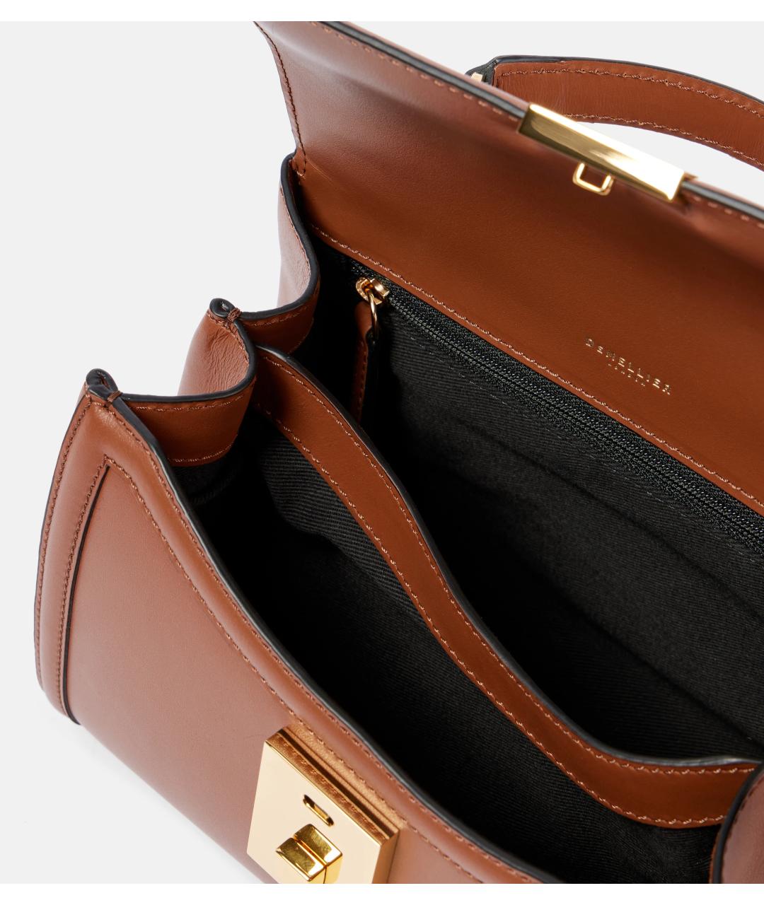 DEMELLIER Коричневая кожаная сумка через плечо, фото 6