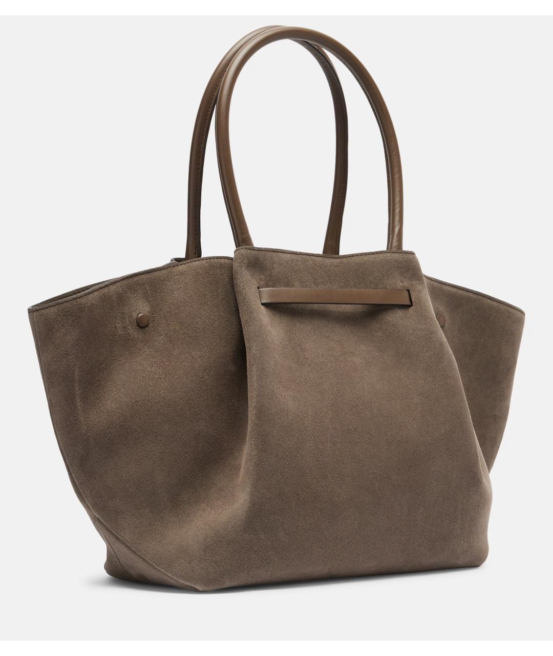 DEMELLIER Коричневая замшевая сумка тоут, фото 5