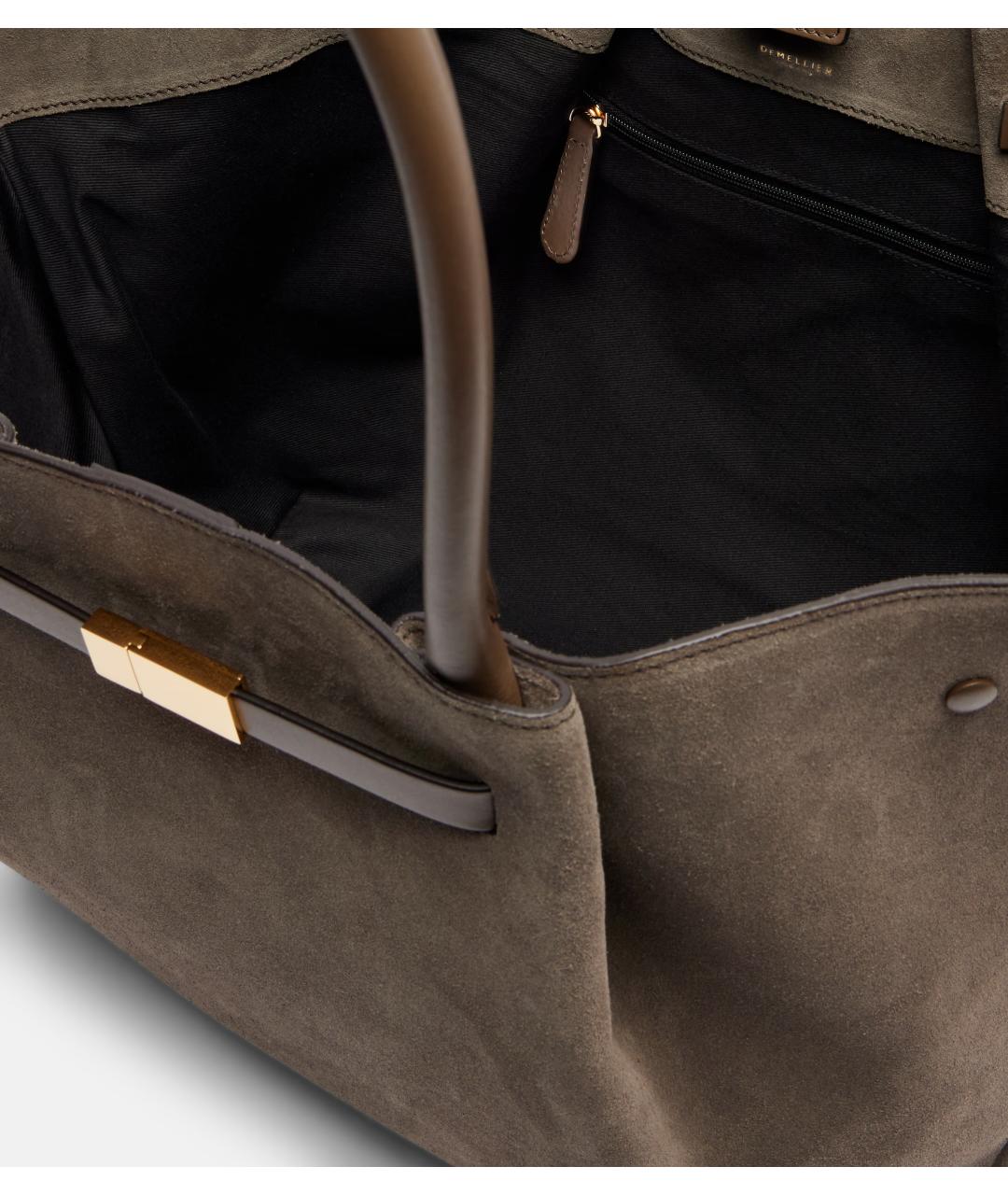 DEMELLIER Коричневая замшевая сумка тоут, фото 6