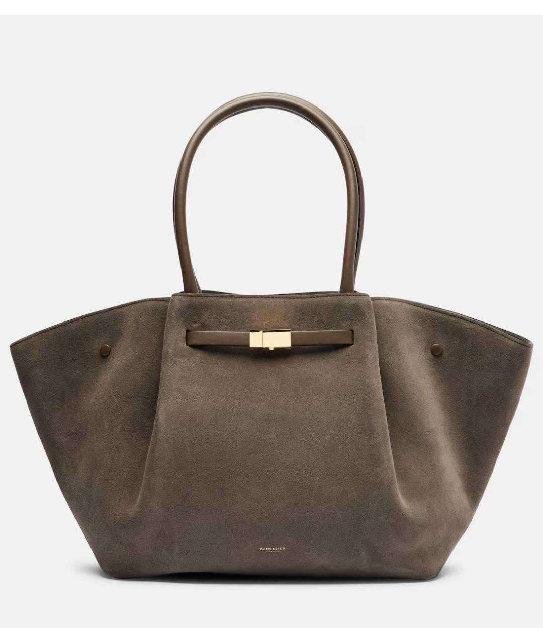 DEMELLIER Коричневая замшевая сумка тоут, фото 7