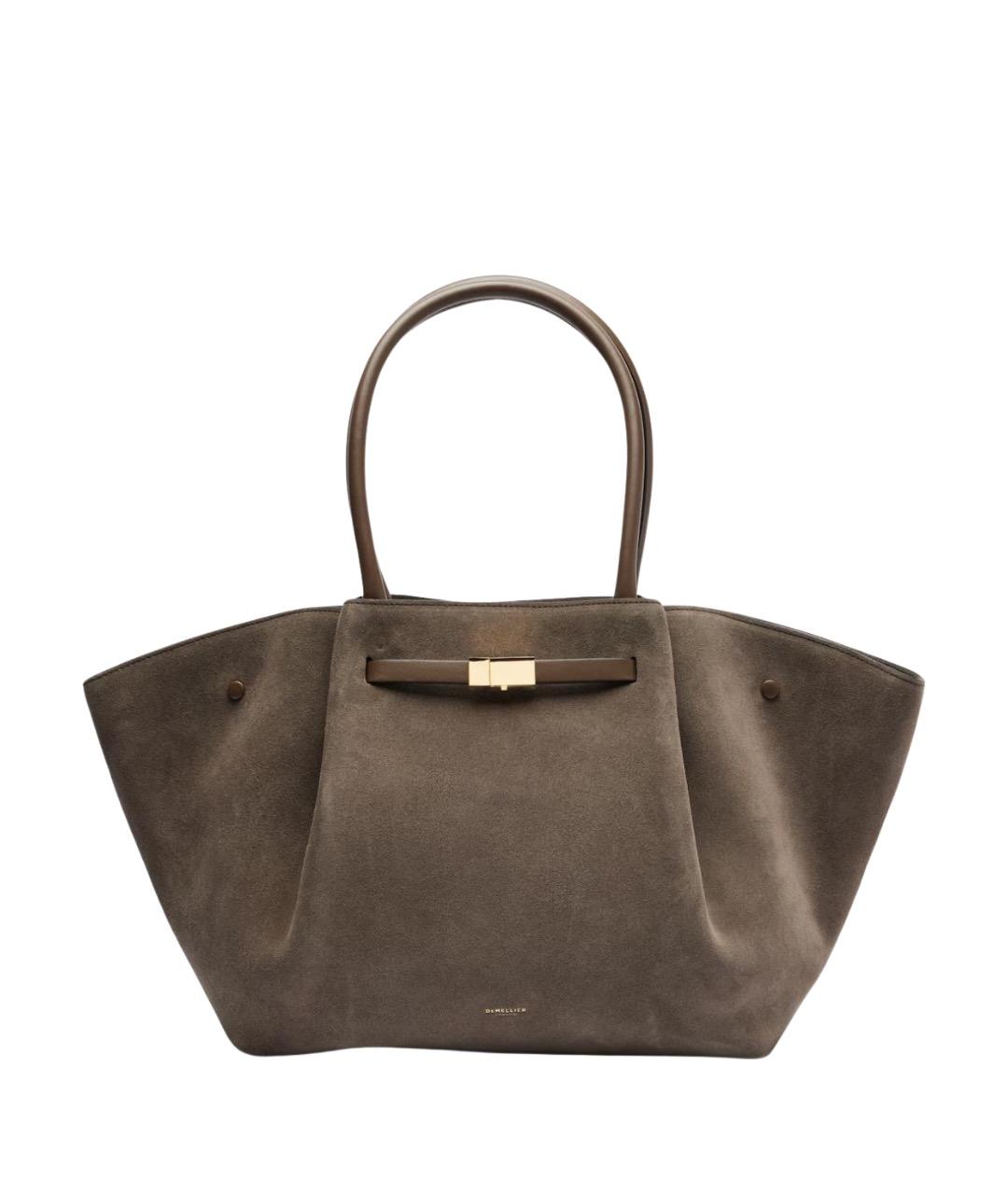 DEMELLIER Коричневая замшевая сумка тоут, фото 1