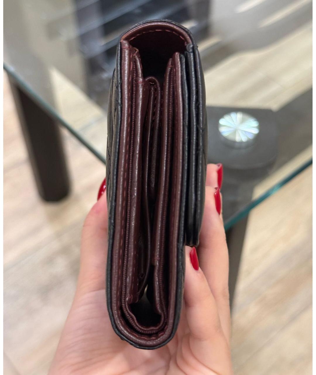 CHANEL Черный кожаный кошелек, фото 5