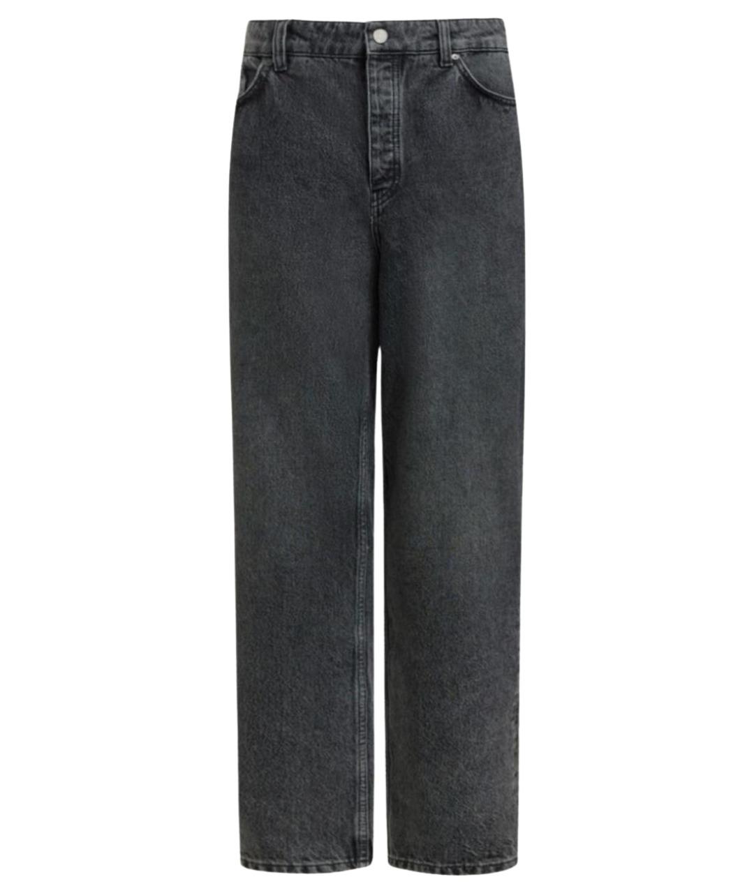 12 STOREEZ Антрацитовые хлопковые прямые джинсы, фото 1