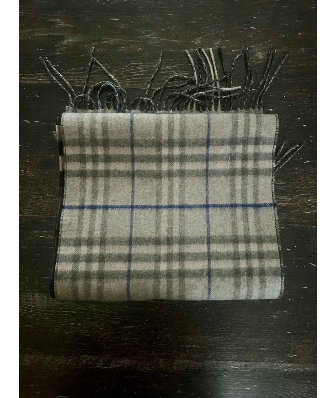 BURBERRY Антрацитовый кашемировый шарф, фото 2