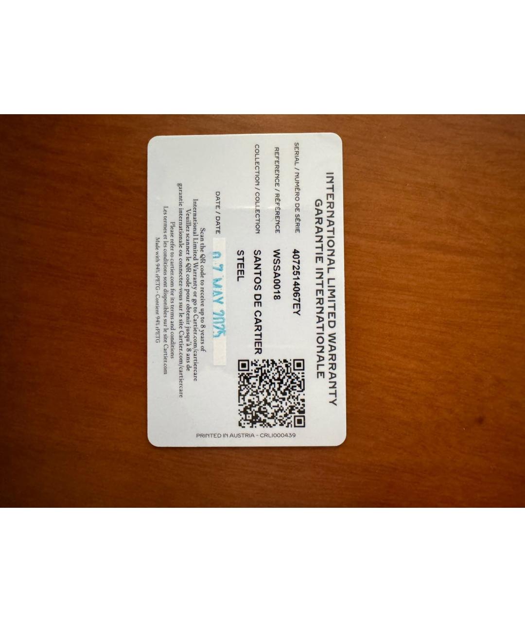 CARTIER Серебряные металлические часы, фото 8