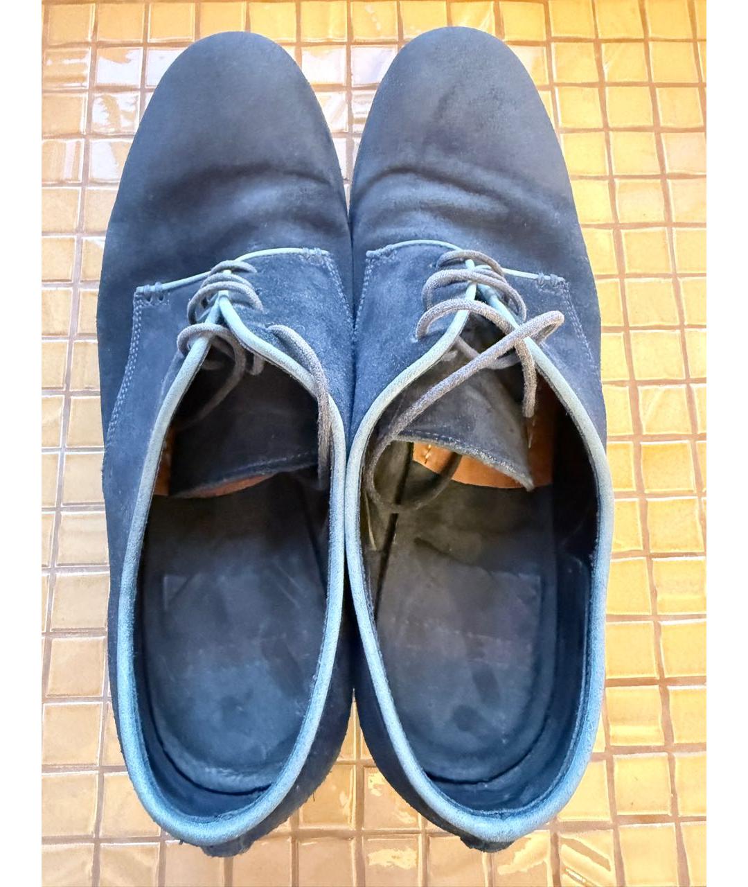 PREMIATA Темно-синие замшевые низкие ботинки, фото 3