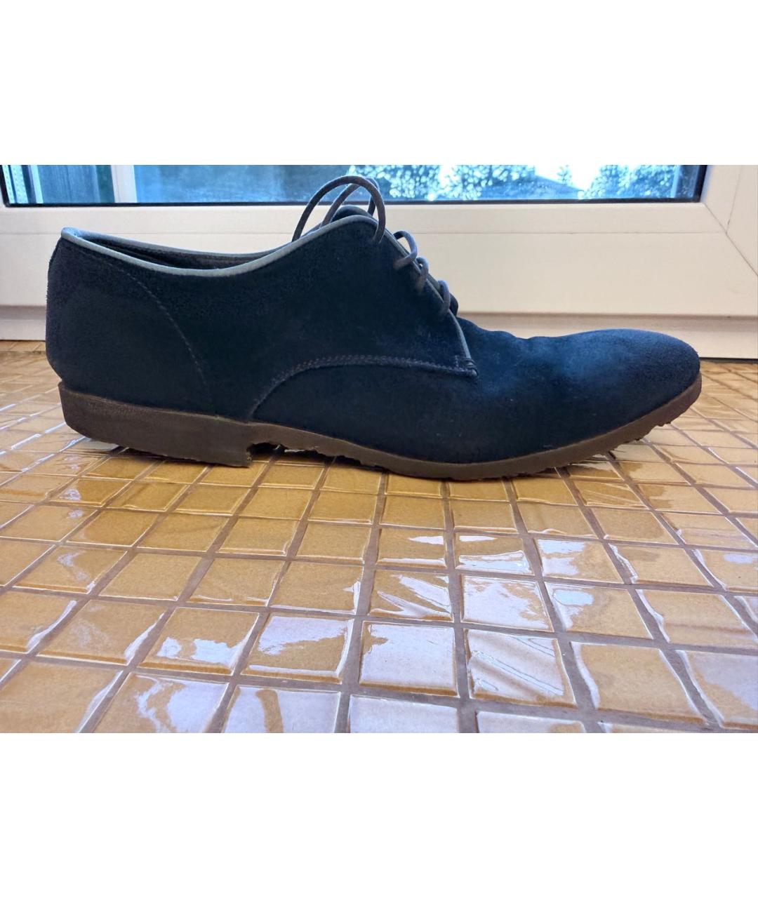 PREMIATA Темно-синие замшевые низкие ботинки, фото 5