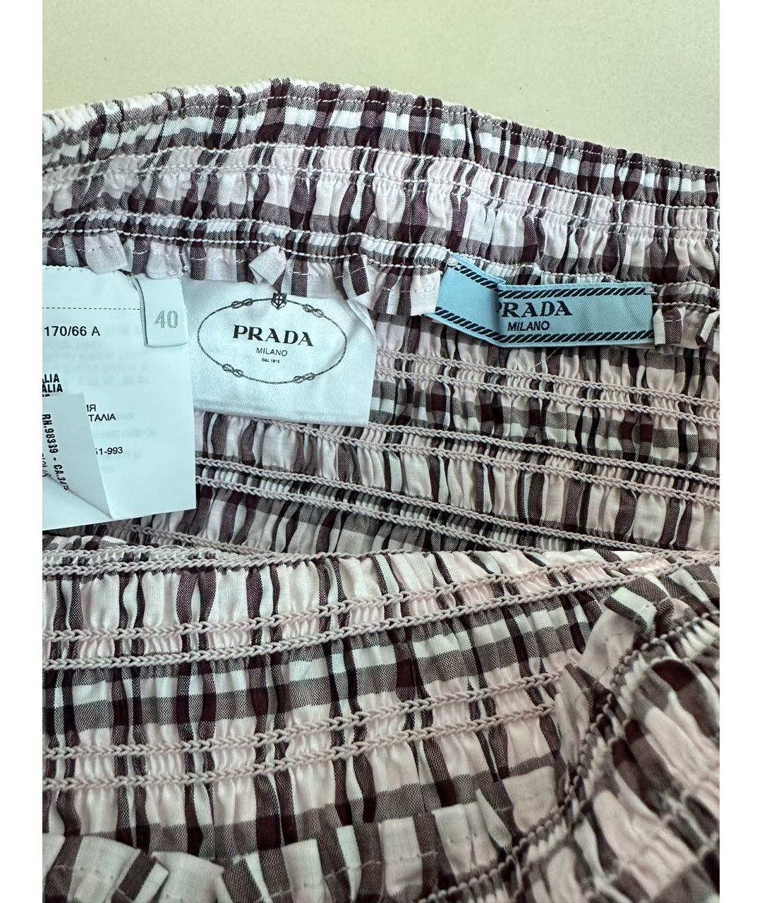 PRADA Мульти хлопковая юбка миди, фото 3