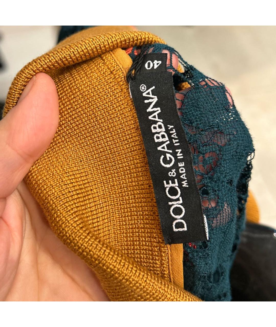 DOLCE&GABBANA Зеленый вискозный джемпер / свитер, фото 3