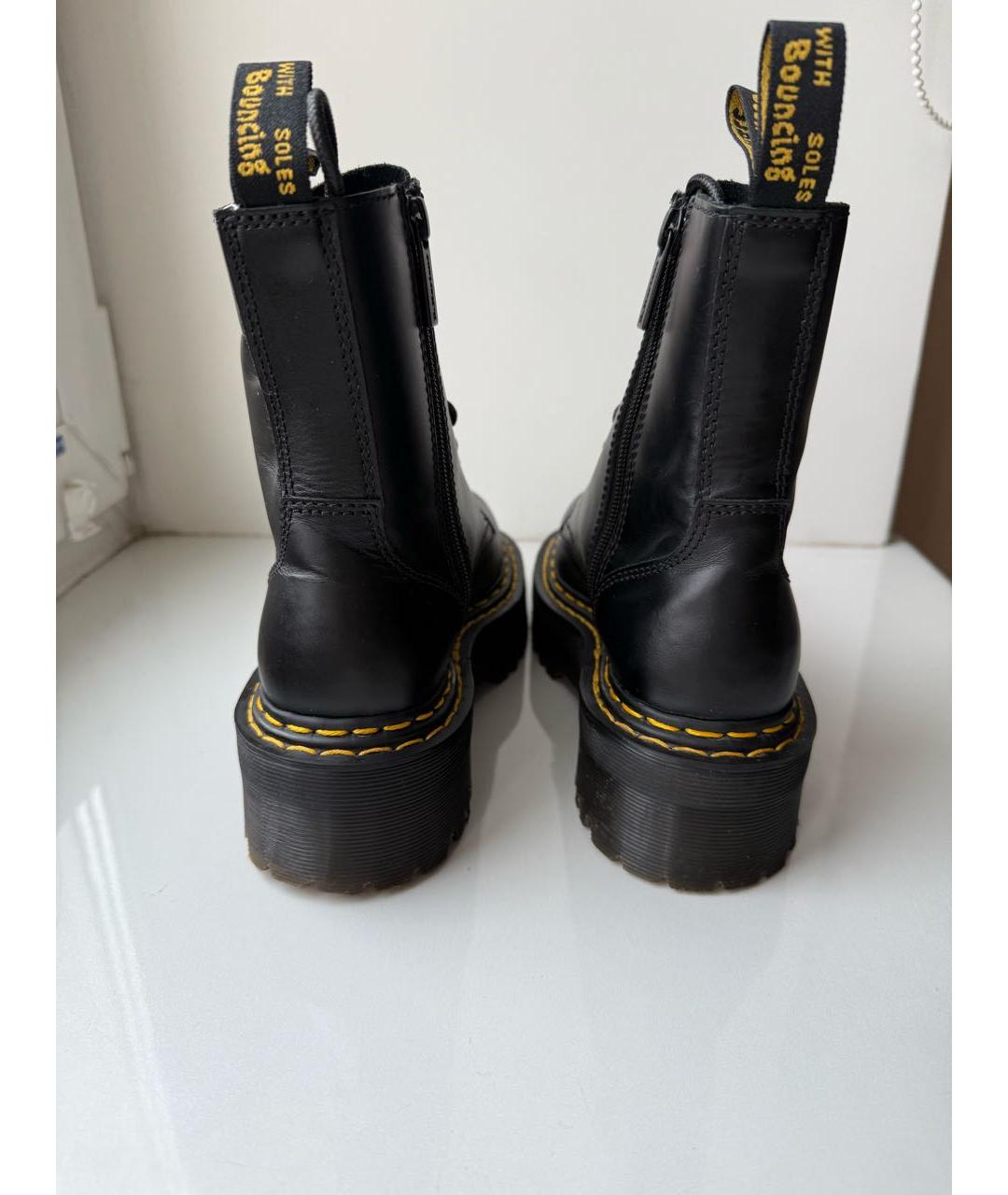 DR. MARTENS Черные кожаные ботинки, фото 4