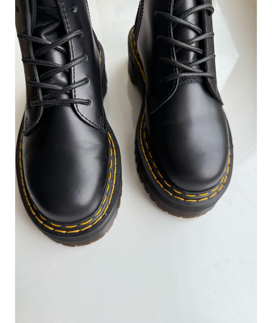 DR. MARTENS Черные кожаные ботинки, фото 3