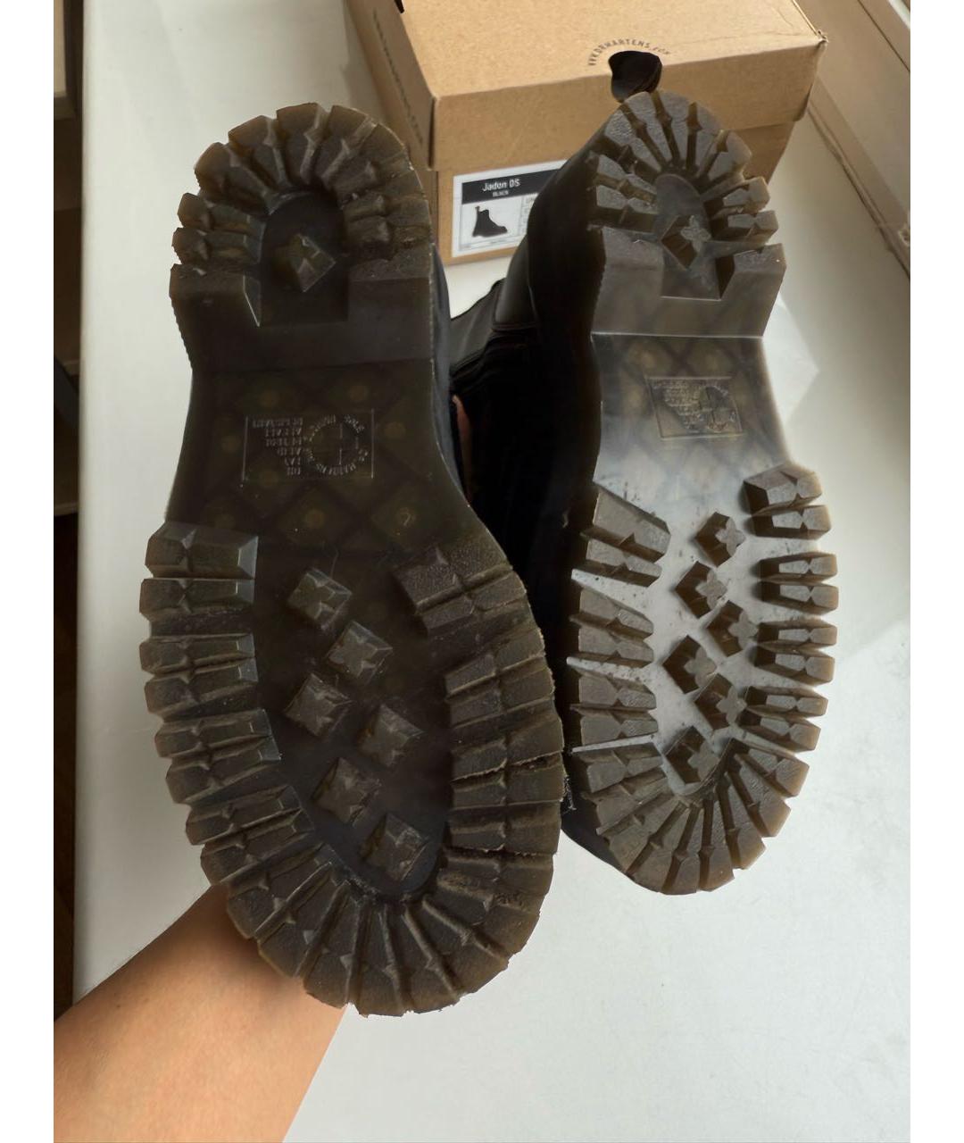 DR. MARTENS Черные кожаные ботинки, фото 5