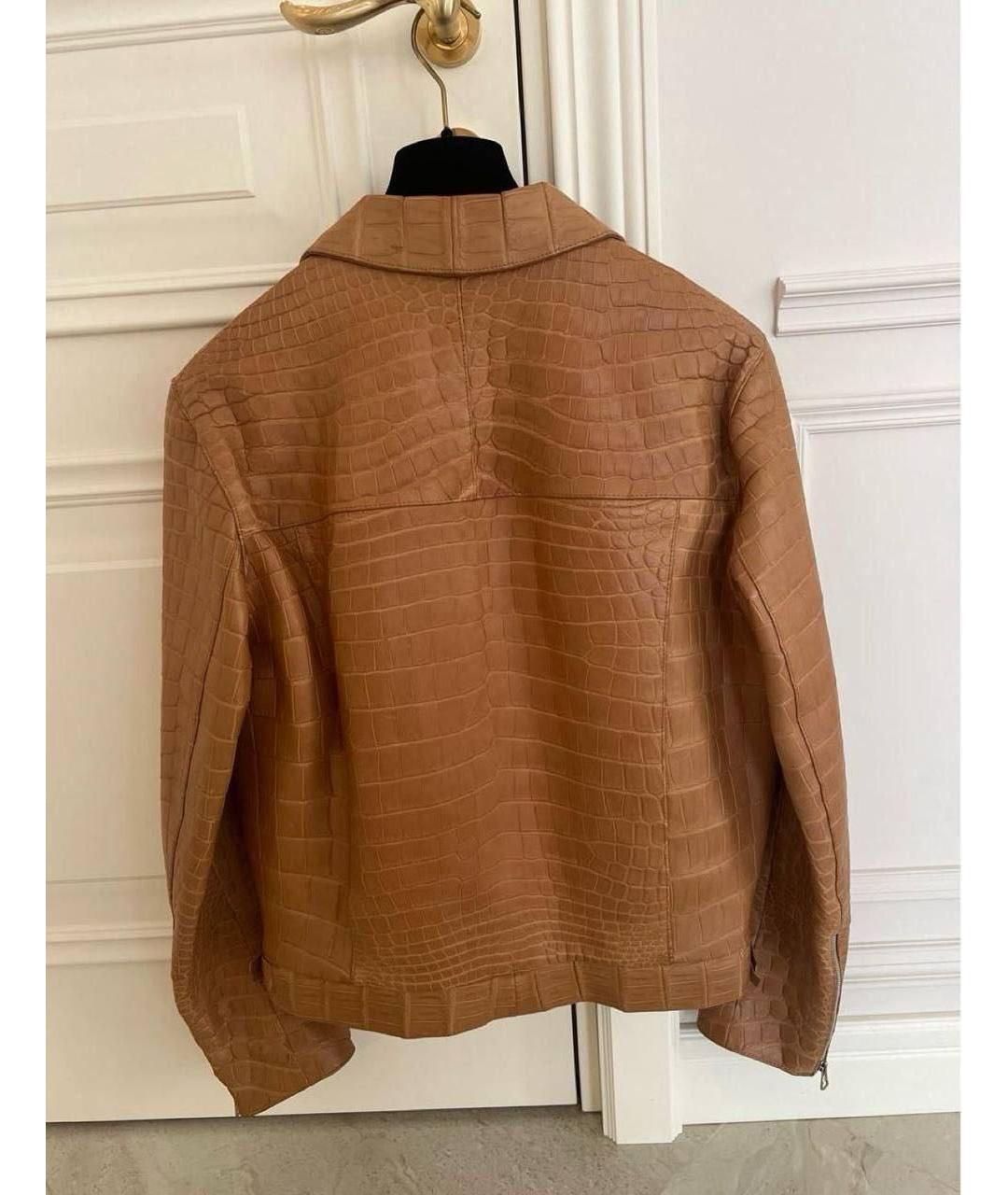 BRIONI Коричневая кожаная куртка, фото 2