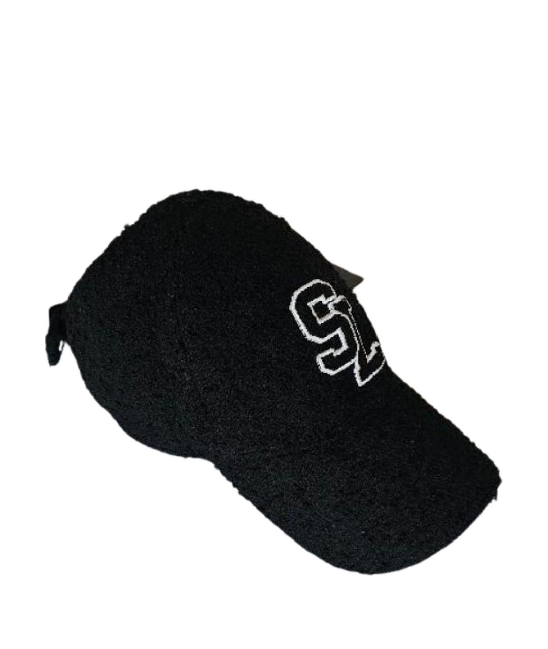 SAINT LAURENT Черная шерстяная кепка, фото 1