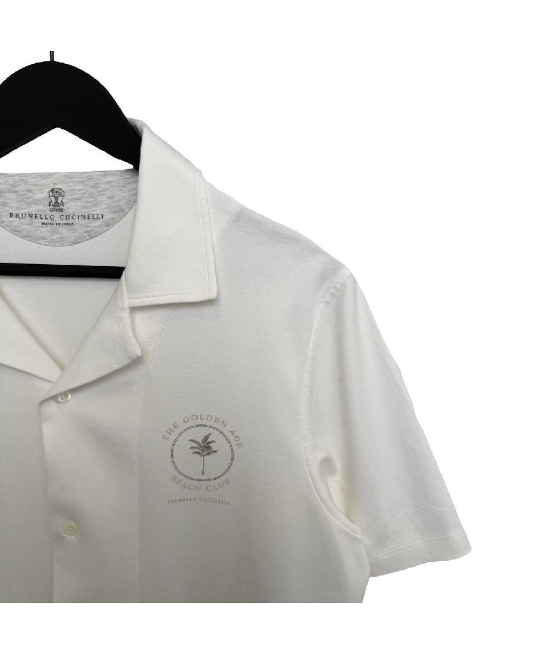 BRUNELLO CUCINELLI Белая хлопковая классическая рубашка, фото 3