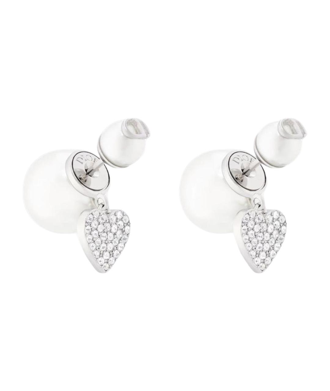 CHRISTIAN DIOR Серебряные металлические серьги, фото 1