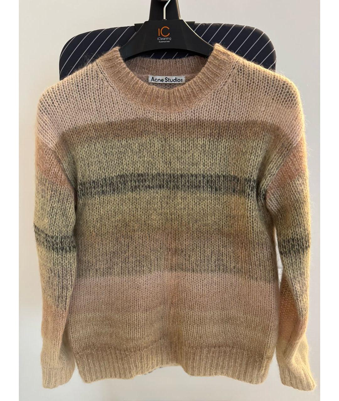 ACNE STUDIOS Бежевый шерстяной джемпер / свитер, фото 3