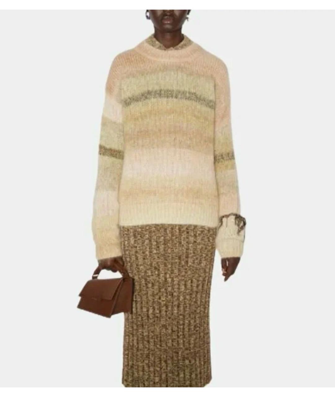 ACNE STUDIOS Бежевый шерстяной джемпер / свитер, фото 2
