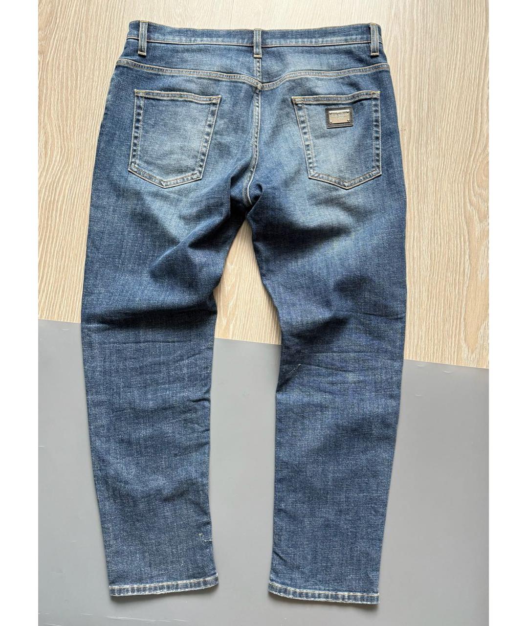 DOLCE&GABBANA Голубые хлопко-эластановые джинсы скинни, фото 2