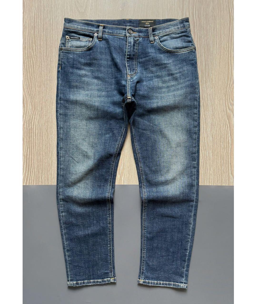 DOLCE&GABBANA Голубые хлопко-эластановые джинсы скинни, фото 6