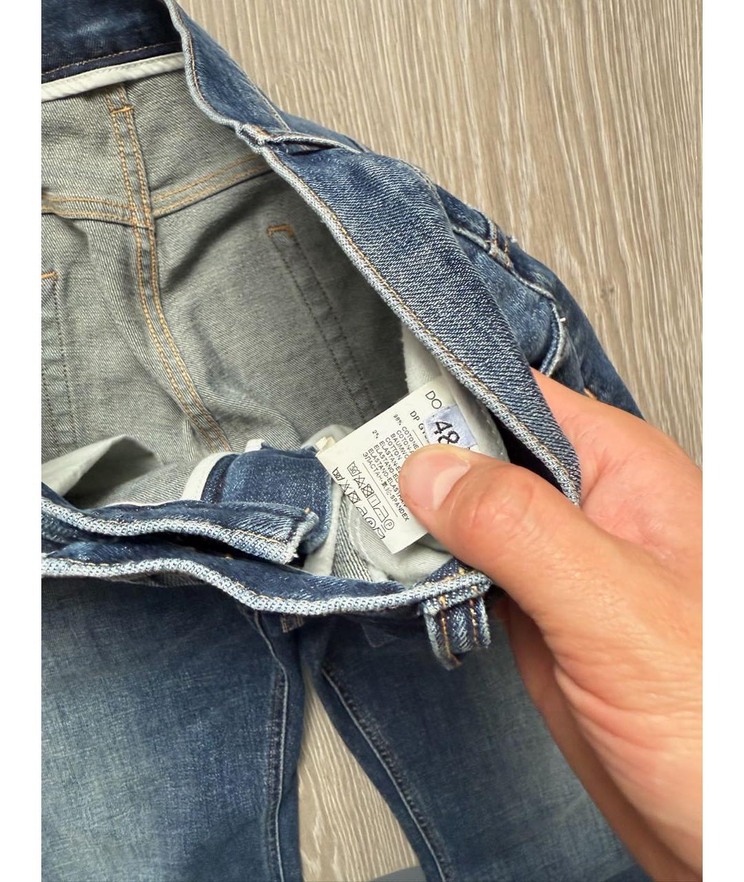 DOLCE&GABBANA Голубые хлопко-эластановые джинсы скинни, фото 4