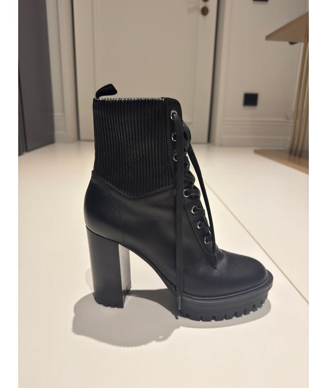 GIANVITO ROSSI Черные кожаные ботильоны, фото 8