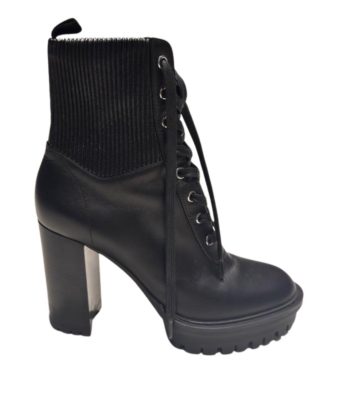 GIANVITO ROSSI Черные кожаные ботильоны, фото 1